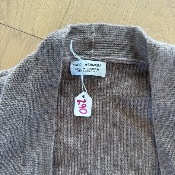 100% cashmere long brown sweater - Picture 1 of 4